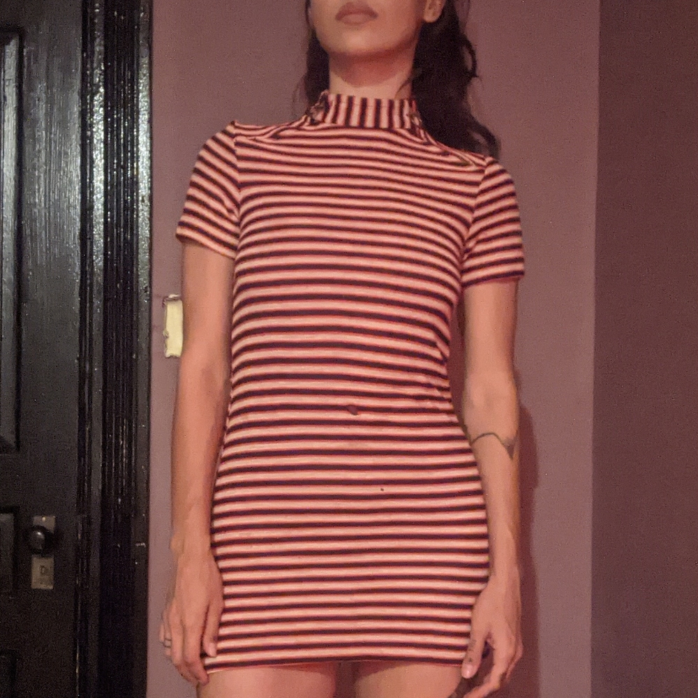 Amazing striped 60s micro mini